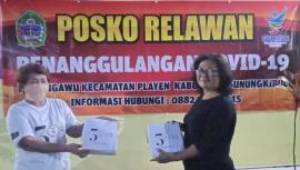 Posko Relawan Desa Ngawu Dapat Bantuan Masker dari “MURI”